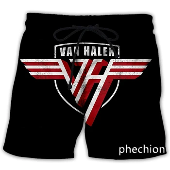 phechion/Новые модные мужские/женские повседневные шорты с 3D принтом Van Halen Band, Уличная одежда, мужские Свободные спортивные шорты L141