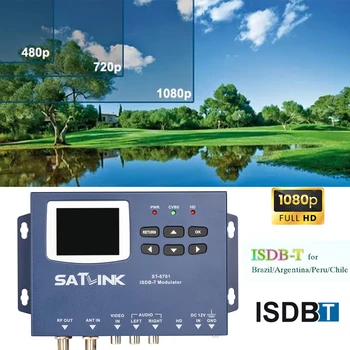 SATLINK ST6701 HD MI ISDB-T RF Модулятор 1 Маршрут MPEG1/4 Satlink ISDB-T RF Модулятор ST-6701 H.264 AVC кодировщик для Бразилии Японии