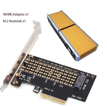 SSD-Адаптер M.2 NVME К PCIe 4.0, 64 Гбит /с PCIe 4.0 X4 Карта Расширения Для Настольных ПК PCI Express Full Speed С Медным Радиатором