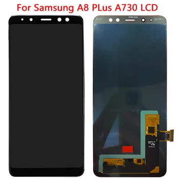 SUPER AMOLED A730 ЖК-Дисплей Для Samsung A8 Plus 2018 ЖК-дисплей A730 ЖК-дисплей С Сенсорным Экраном Дигитайзер В Сборе Замена A8 Plus 2018 LCD