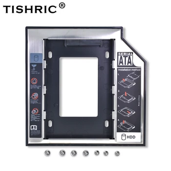 Tishric Optibay 2nd HDD Caddy 9,5 мм Алюминиевый Универсальный SATA 3,0 2,5 