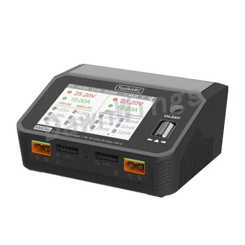 ToolkitRC M6DAC AC 200 Вт DC 700 Вт 15A * 2 USB-C 65 Вт QC3.0 Двухканальное Умное Зарядное устройство Lipo Разрядник для 1-6 S Lipo Аккумулятор