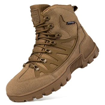 Topfight, большие размеры 47 46, мужские военные ботинки, водонепроницаемые зимние нескользящие ботильоны, армейские рабочие ботинки, обувь для спецназа