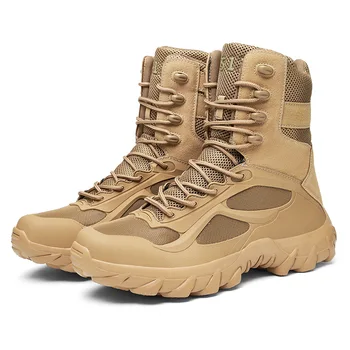 Topfight, большие размеры 48, спортивные военные ботинки с высоким берцем для мужчин, боевая обувь спецназа, легкие дышащие походные ботинки