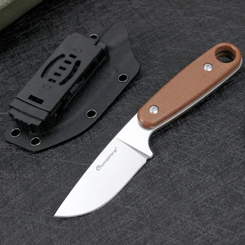 Tunafie 14c28n стальной Прямой маленький нож Портативный инструмент для выживания на открытом воздухе Micarta Handle EDC Tool GT0159