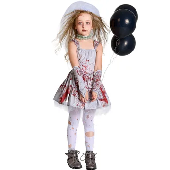 Umorden Horror, Страшный Кровавый Костюм невесты Зомби для девочек, детей, подростков, Маскарадный костюм на Хэллоуин