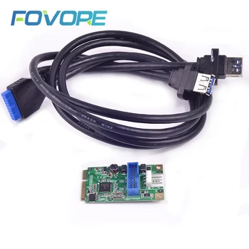 USB-адаптер Mini PCI express Mini PCI e на 2 порта USB 3 адаптера Mini PCIe USB3.0 конвертер С кабелем