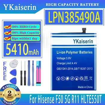 YKaiserin Аккумулятор LPN385490A 5410 мАч Для Мобильного Телефона Hisense F50 5G HNR550T R11 HLTE550T Batteria