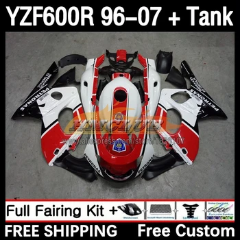 YZF600R Комплект для YAMAHA Thundercat 1996 1997 1998 1999 2000 2001 130No.40 YZF-600R YZF 600R 02 03 04 05 06 07 белый красный обтекатель