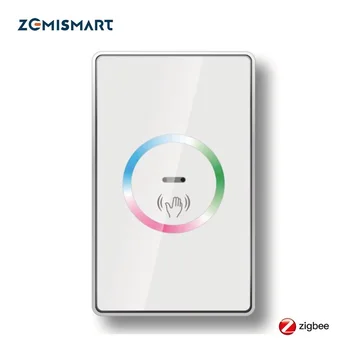 Zemismart Zigbee Smart Wave Switch с PIR Датчиком Tuya Hub Требуется Поддержка американского Прерывателя Alexa Google Home Голосовое Управление