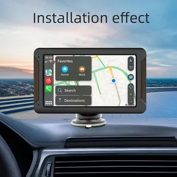 Автомобильная стереосистема CarPlay Совместима с Apple CarPlay Android Auto 7-дюймовая портативная беспроводная камера заднего вида с сенсорным экраном Full HD