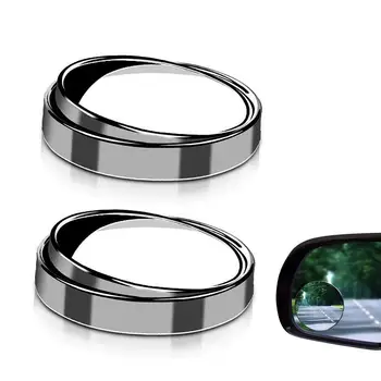 Автомобильное зеркало для слепых зон, автомобильные дверные зеркала для слепых сторон, Бескаркасные круглые зеркала заднего вида, Регулируемая широкоугольная ручка для