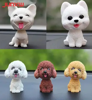 Автомобильное украшение для собаки с качающейся головой, игрушка для собак с круглой головой, кукла с качающейся головой, автозапчасти, игрушки, плюшевый мишка Хаски