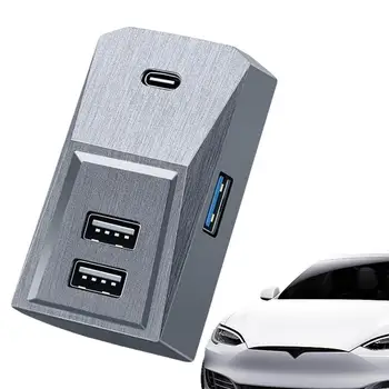 Автомобильный USB-концентратор USB-концентратор для Tesla Портативное автомобильное зарядное устройство Dash Cam флэш-накопитель док-станция для Tesla Model 3 / Y