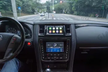Автомобильный Автомагнитола Android Для Nissan Patrol Y62 2010-2020 С Двойным сенсорным экраном Автомобильный GPS Навигационный Мультимедийный плеер AHD Камера