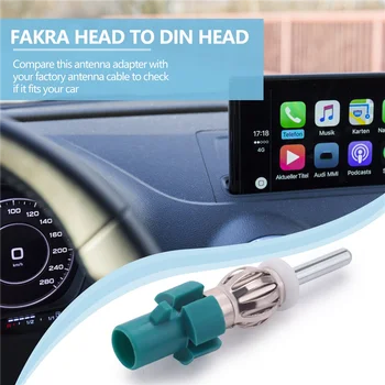 Автомобильный адаптер стереоантенны Разъем FM AM-Радио-Преобразователь антенны Fakra в DIN для автомобиля