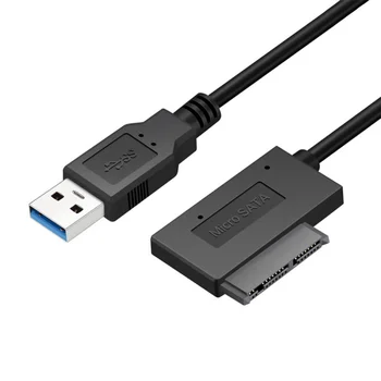 Адаптер-конвертер USB 2.0 на Mini Sata II 7 + 6 13Pin, устойчивый кабель для ноутбука, CD/DVD ROM, тонкий привод, жесткий диск CADDY