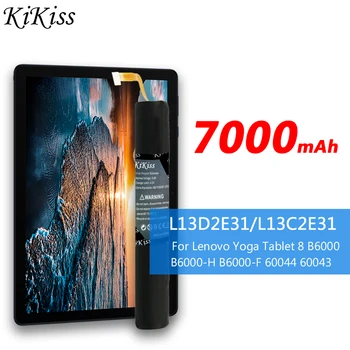 Аккумулятор для планшета KiKiss L13D2E31/L13C2E31 для Lenovo Yoga Tablet 8 B6000 B6000-H B6000-F 60044 60043 Tablet Bateria