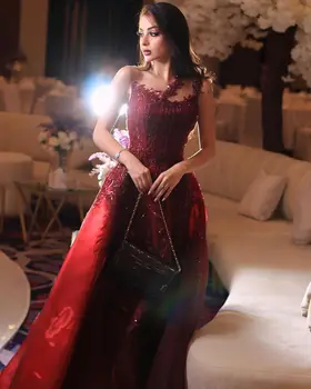 Аппликация на одно плечо длиной до пола бисером Платья для выпускного вечера без рукавов вечерние платья Саудовская Аравия Женское вечернее платье
