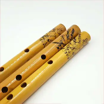 Бамбуковая флейта Премиум-класса, прочная Длина 44 см, портативная, 9 отверстий для оркестра, Вертикальная флейта, Музыкальный инструмент для деревянных духовых инструментов