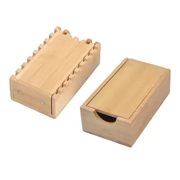 Бамбуковые кубики ручной работы, складной лоток для кубиков, деревянный футляр на колесиках для игроков в RPG