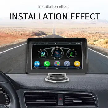 Беспроводной Carplay Android Auto 7-дюймовый автомобильный радиоприемник, совместимый с Bluetooth, FM-радио, камера заднего вида, Портативный автомобильный стерео FM-передатчик