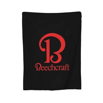 Боковое одеяло с карманом для самолета Beechcraft, Мягкое теплое фланелевое покрывало для кровати, гостиной, пикника, путешествия домой