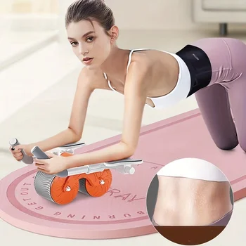 Брюшное колесо с автоматическим отскоком, тренажеры для домашнего фитнеса для мужчин и женщин для похудения живота