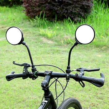 Велосипедное зеркало заднего вида Велосипедные зеркала с регулируемым шлангом длиной 10 см, широкоугольное зеркало обзора для горных шоссейных велосипедов, аксессуары для велосипеда
