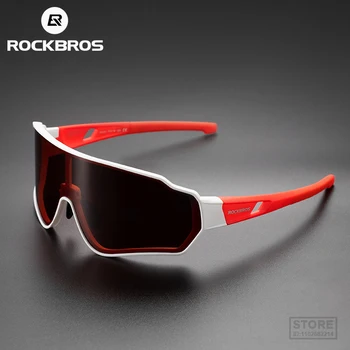 Велосипедные очки ROCKBROS Для мужчин и женщин, Фотохромные Очки для занятий спортом на открытом воздухе, пешие прогулки, Поляризованные солнцезащитные очки С внутренней оправой, Велосипедные очки