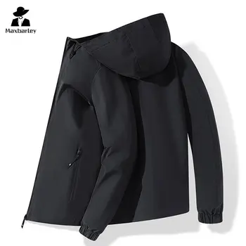 Весенне-осенняя новая мужская куртка-пальто, модное повседневное пальто с капюшоном, корейская версия молодежной одежды для мужчин