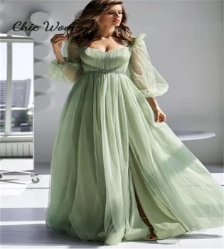 Вечернее платье Fairy Sage с длинным рукавом 2023, платья для выпускного вечера в стиле бохо с открытой спиной, длина до пола, день рождения, официальная вечеринка