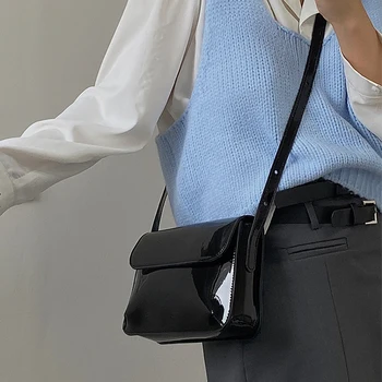 Винтажная женская сумка-мессенджер, модная маленькая квадратная сумка, простые повседневные портативные сумки для покупок из искусственной кожи с регулируемыми ремнями