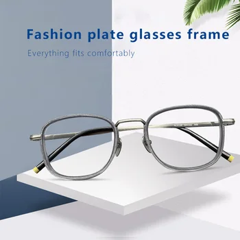 Винтажная оправа для очков Ellipse из чистого титана, мужские очки для близорукости в стиле ретро, Очки по рецепту, Женские очки корейского люксового бренда