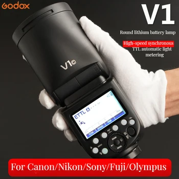 Вспышка Godox V1 V1C V1N V1S V1F V1O V1P TTL 1/8000 s Вспышка HSS Speedlite для Камеры Canon Sony Nikon Olympus Fuji Panasonic Pentax