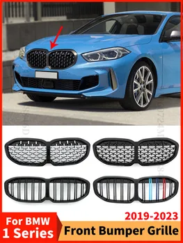 Входная Двойная Решетка Радиатора Переднего Бампера Diamond Grill Для BMW 1 Серии F40 2019-2023 128ti M135i xDrive 118i Аксессуары Для Тюнинга