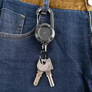 Выдвижной брелок для ключей, противоугонный брелок, легко вытаскиваемая пряжка, эластичный брелок для ключей, спортивная выдвижная цепочка для ключей
