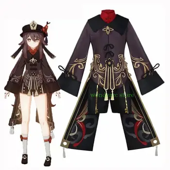 Высококачественный костюм для косплея Genshin Impact Hutao, пальто из орехового дерева, шорты, униформа, игры, костюмы на Хэллоуин