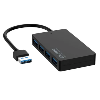 Высокоскоростной USB-концентратор Plug And Play для портативного ПК Разветвитель черный 5 Гбит /с с 4 портами 3.0 Мобильный жесткий диск флэш-накопитель портативный адаптер