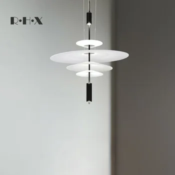 геометрический подвесной светильник из черной железной проволоки salle a manger, светодиодная лампа, светильник для кухни для птиц luminaria de mesa