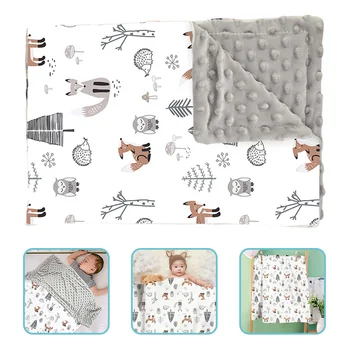 Двойная шапочка-одеяло для обертывания младенцев, полотенце для пеленания новорожденных, успокаивающие детские полотенца с крупной пунктирной подкладкой