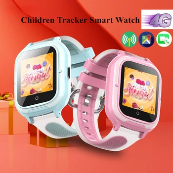 Детские часы с GPS-трекером 4G, LBS, Wi-Fi, удаленный мониторинг местоположения, видеозвонок для Android IOS, водонепроницаемые детские смарт-часы DF55