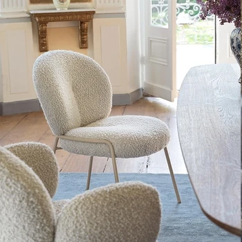 Дизайнерские кресла для отдыха в семье в отеле, Современные Домашние Обеденные стулья из скандинавской ткани, Простой стул с Одинарной спинкой, Мебель для столовой