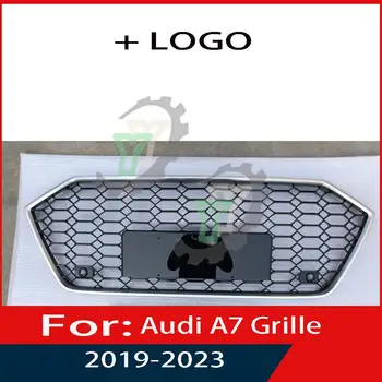 Для Audi A7/S7 2019 2020 2021 2022 2023 Решетка Переднего бампера Автомобиля Центральная Панель Для укладки Верхней решетки (Модифицирована для стиля RS7)