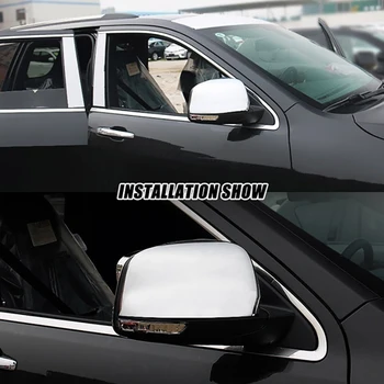 для Jeep Grand Cherokee 2011-2020 Крышка зеркала заднего вида автомобиля, накладка на зеркало боковой двери, наклейки, аксессуары, хром