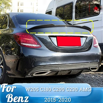 Для Mercedes Benz C Class W205 C180 C200 C230 AMG 2015-2020 Тюнинг Заднего Хвостового Спойлера Багажника Крыши Заднего Крыла Внешнего Обвеса