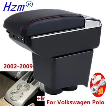 Для Volkswagen Polo Подлокотник для VW Polo 9N 3 Коробка для автомобильного подлокотника 2002-2009 Коробка для хранения запчастей аксессуары для интерьера автомобиля USB