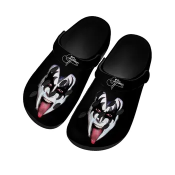 Домашние сабо для рок-певца Gene Simmons, водонепроницаемая обувь на заказ, мужская Женская обувь для подростков, садовые сабо, дышащие пляжные тапочки с отверстиями