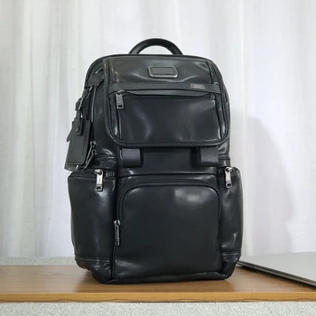 Есть логотип, Новый черный рюкзак из искусственной кожи, мужская деловая модная повседневная дорожная сумка, сумка для компьютера, рюкзак 9603174D3