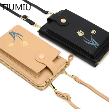 Женская сумка-мессенджер для телефона TIUMIUWomen, маленький кошелек через плечо из искусственной кожи, женский кошелек для монет на одно плечо, кожаный держатель для карт для женщин